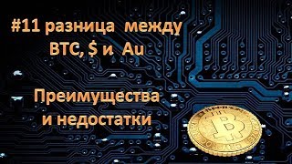 В ЧЁМ разница между BITCOIN,  ДОЛЛАРОМ И ЗОЛОТОМ