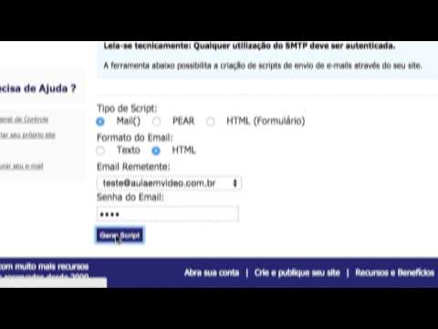 E-mails (Gerador de Script de Envio de Email) - Painel de Controle Hostnet