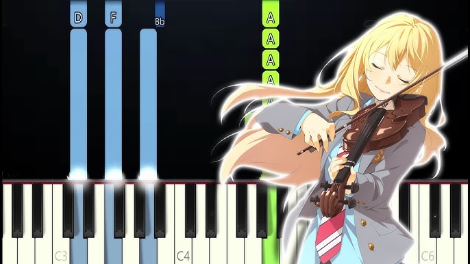 Your Lie In April - Hikaru Nara PARTITURA y TECLAS en PIANO 🎹🎵🎶 