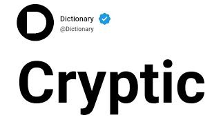 Cryptic Meaning In English