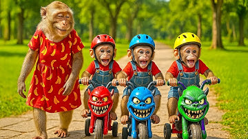 🐵💔 Baby Monkey Works Hard in Strawberry Farm 🍓 to Save Mom After Bike Accident 🚑