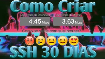 COMO CRIA CONTA SSH 30 DIAS (HTTP INJECTOR) ATUALIZADO