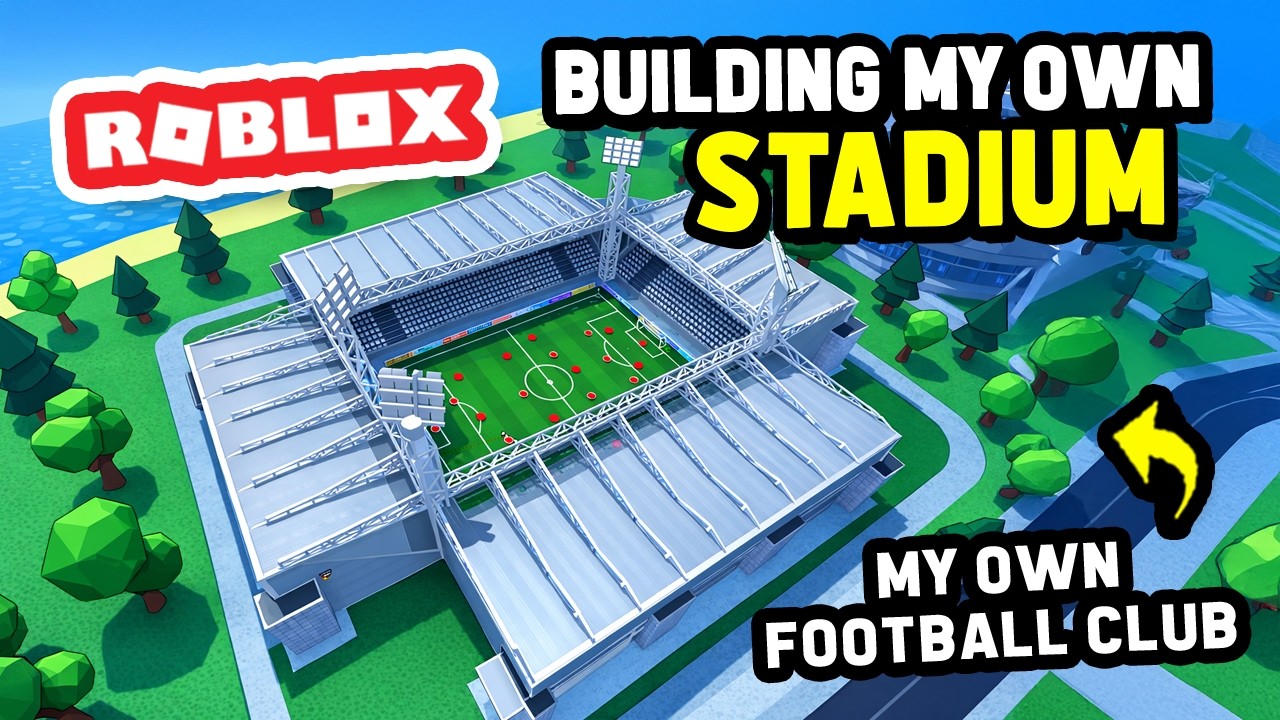 Building My Own FOOTBALL STADIUM in Stadium Simulator 2 (Roblox)