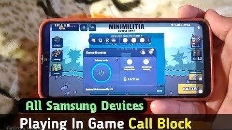 Playing In Game Call Block || Priority Mode Samsung New Features
