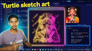Full Python Se Banaya Amazing Sketch! 🎨 | VS Code Turtle Graphics Project | Techiris News