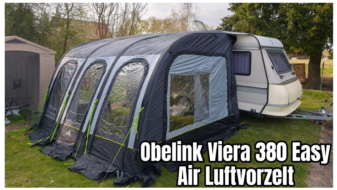 Camping-Upgrade 2025: Das kann das aufblasbare Obelink Viera 380 Air Vorzelt für den Wohnwagen 😎
