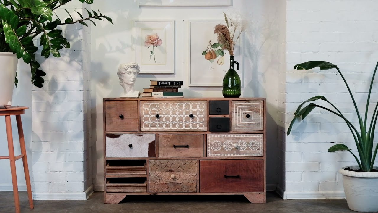 Комод в стиле лофт из массива манго - лучшие Комоды в INMYROOM Комод в стиле лофт из массива манго - лучшие Комоды в INMYROOM
