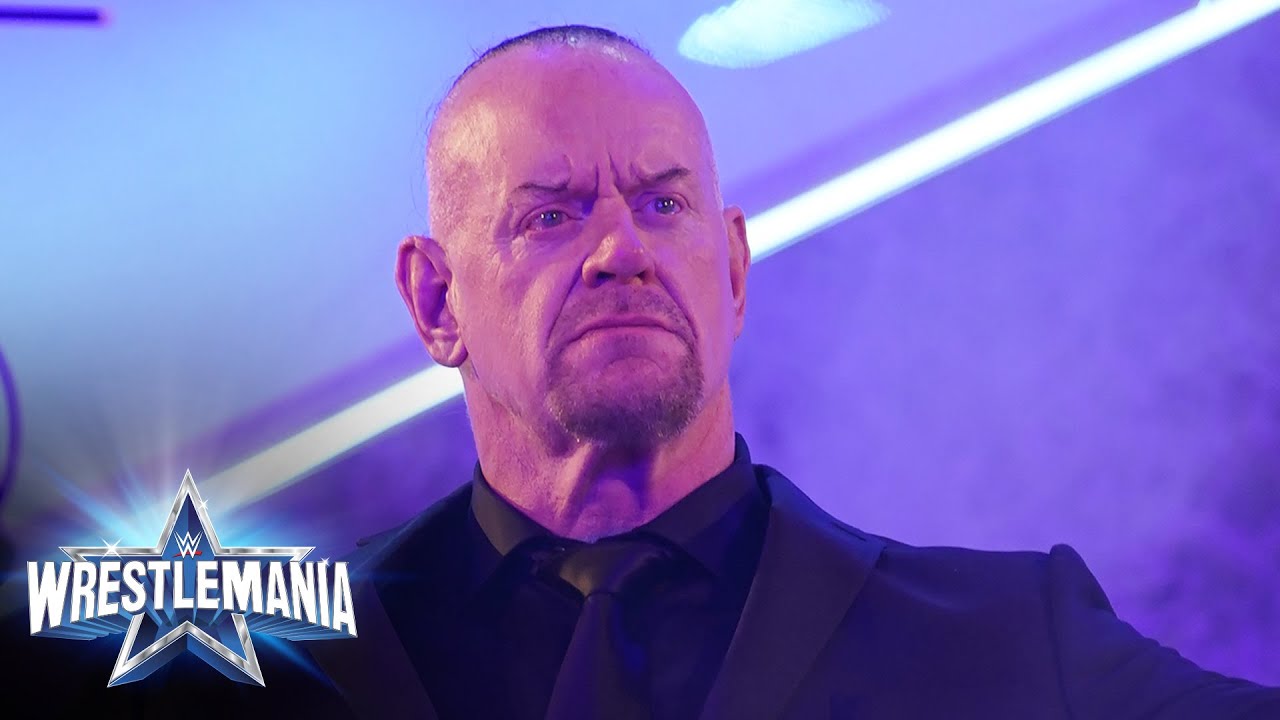 The Undertaker makes his WrestleMania entrance: WrestleMania 38 ...