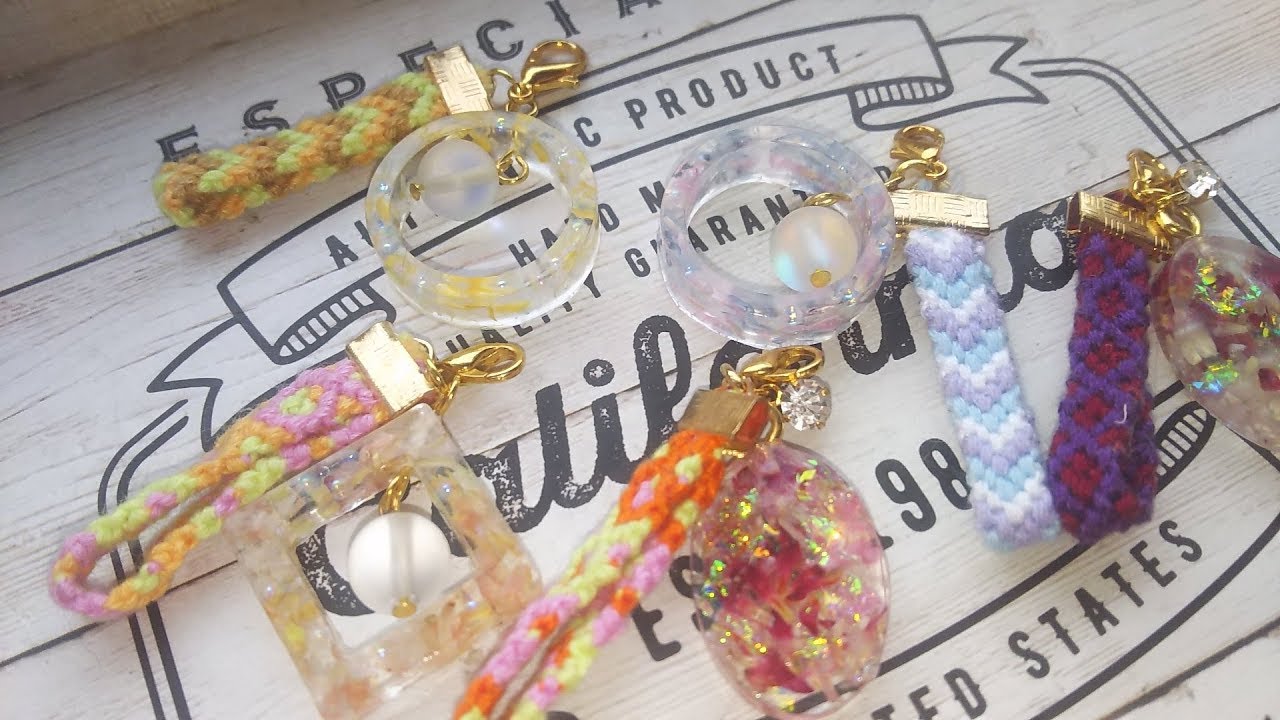 UVレジン レジンとミサンガでファスナーチャーム作ってみた resin