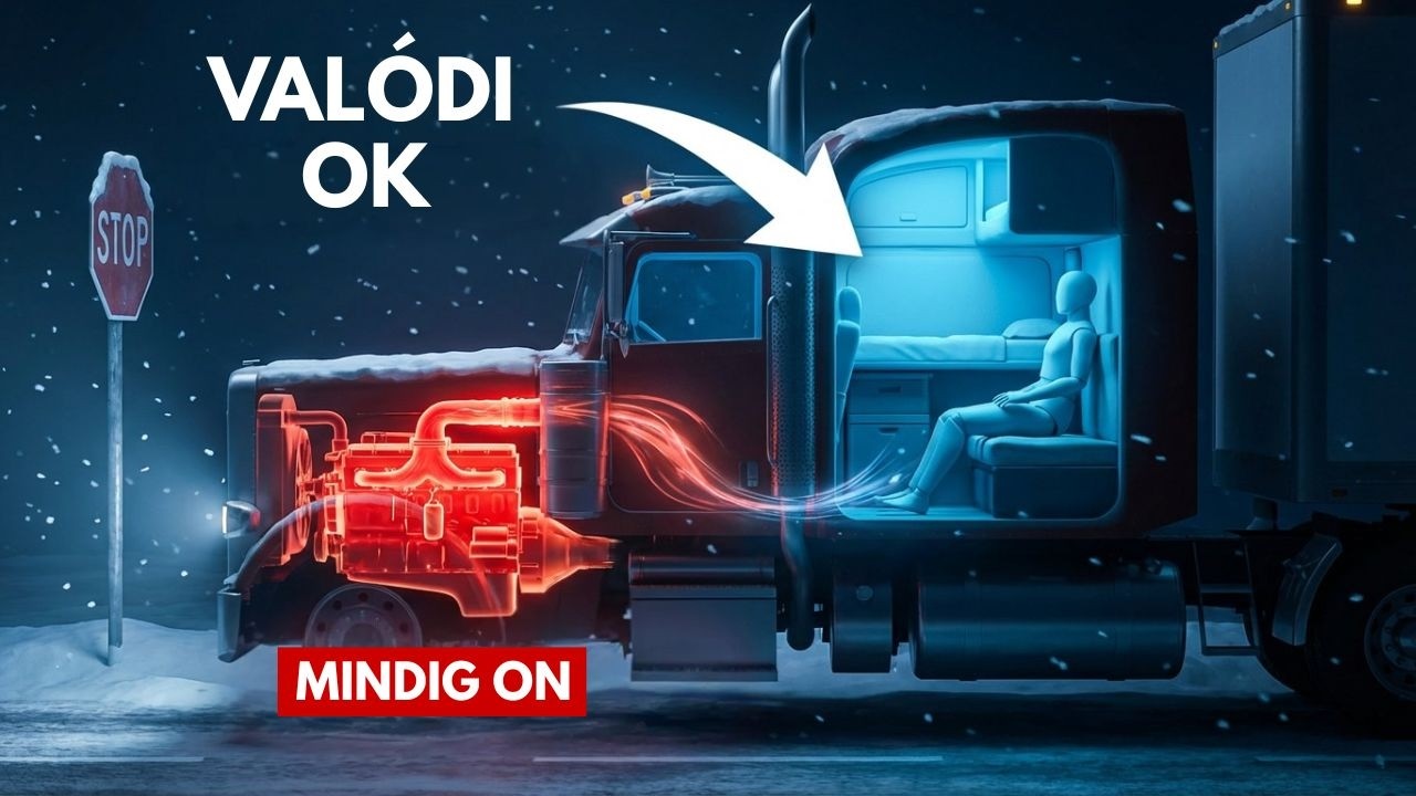 Miért nem állítják le a teherautó-sofőrök a motort sok megállás során?