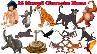 Jungle Book All Cartoon Characters Name in Hindi & English | 25 मोगली के किरदारों के नाम | Jungle Book All Cartoon Characters Name in Hindi & English | 25 मोगली के किरदारों के नाम |