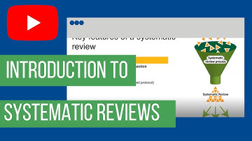 Introduction to Systematic Reviews Webinar