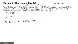 stats 7.3 - estimating a proportion #1