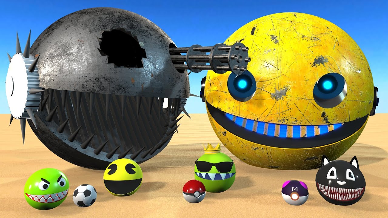Robot Pacman vs Cartoon Cat vs Ms Pacman vs Monster Pacman R_35