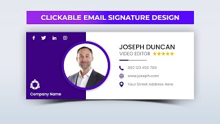 Clickable Email Signature Design in Adobe Photoshop  PSD Template 02