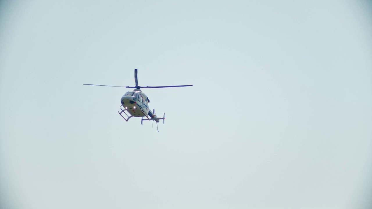 august 2019 moscow russia a military light coloring helicopter