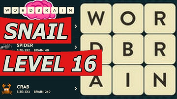 WordBrain Snail Level 16 Answers (Android/IOS)