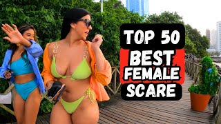 TOP 50 BEST FEMALE SCARE👻 BEAUTIFUL GIRLS SCREAMING CRAZY😂 INSANE COMPILATION! BUSHMAN PRANK #1