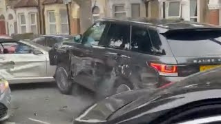 Range Rover Rampage | Wrecking Havoc Through Street Smashing Mercedes & BMW | Streets Of East Ham