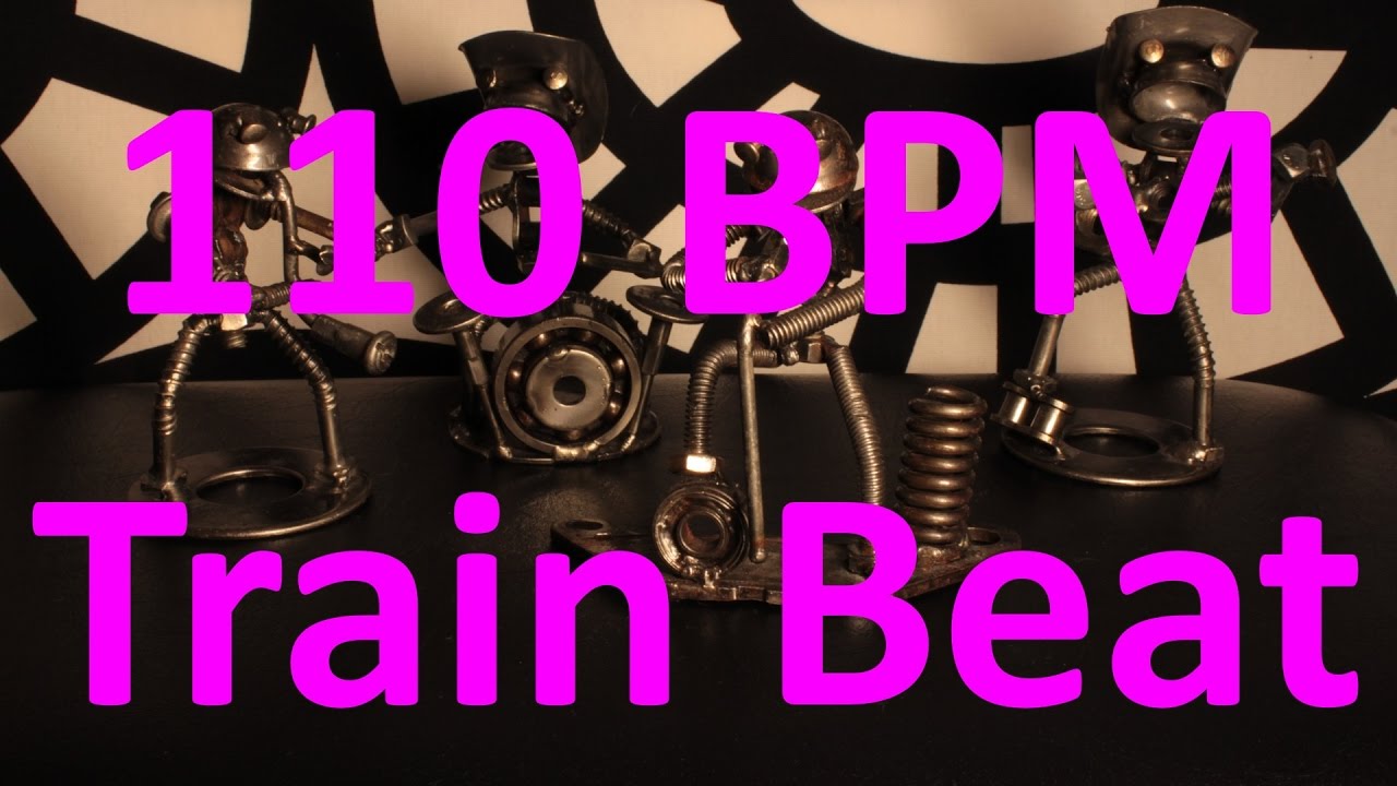 110 BPM Train Beat Country Rock 4/4 Drum Track Metronome Drum