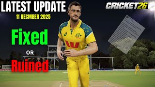 Cricket 26 Latest PATCH UPDATE Analysis – What Really Changed?