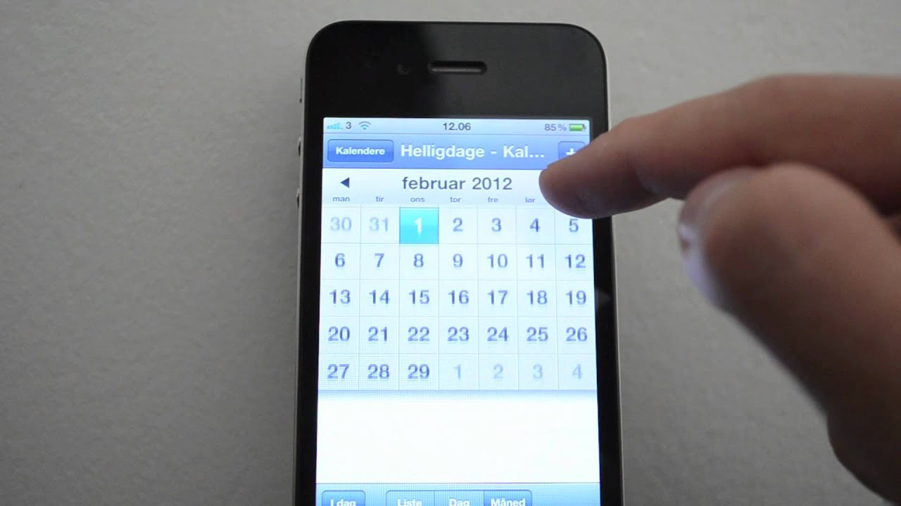 tilføj kalender til iphone