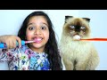 Brushing With a cat Toothbrush shorts​