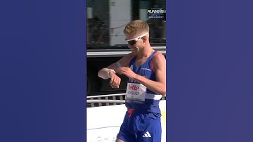 That celebration! 💯 Jimmy Gressier 🇫🇷 wins European half marathon  gold in Leuven! #running