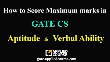 How to Score Maximum marks in Aptitude & Verbal Ability | GATE CS | Computer Science & IT