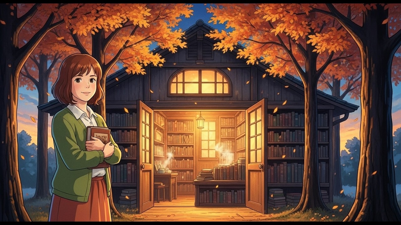 Cozy Bookshop Autumn Relaxing ASMR 30 Minutes Loop