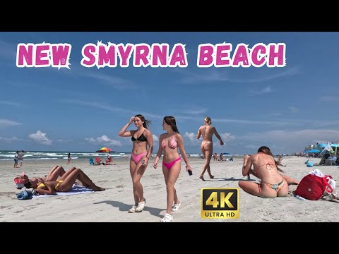 BEACH WALK 4K ☀️ NEW SMYRNA BEACH 2023 🌴 FLORIDA, USA 🌊 4K 60fps UHD