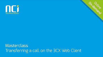 Transferring a call on the 3CX Web Client