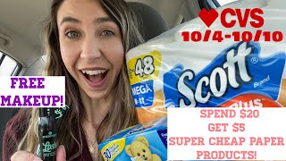 CVS HAUL 10/4-10/10 | SPEND $20 GET $5 SUPER CHEAP PAPER PRODUCTS + FREEBIES!