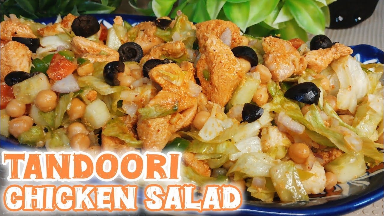 Tandoori chicken paneer salad |chana chicken tandoori salad | salad with chana and tandoori chicken