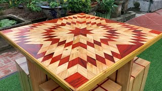 Amazing Woodworking Ideas // How To Build A Unique And Beautiful Outdoor Coffee Table - DIY