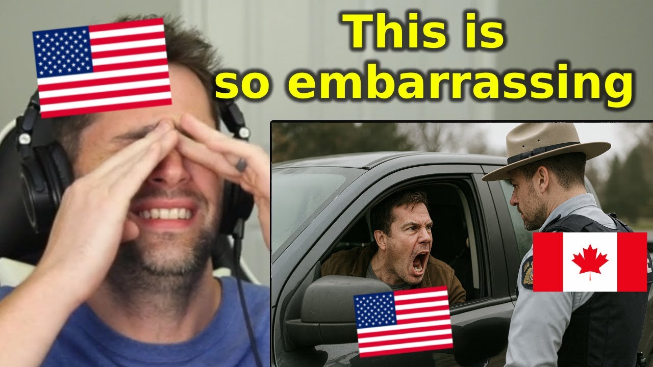 American Cites US Laws to a Canadian Police Officer (American Reaction)