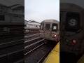 Rockaway Blvd Bond S Train Leaving Howard Beach-JFK Airport