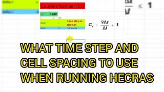 Cell spacing and time step in HECRAS 2D: Courant Number