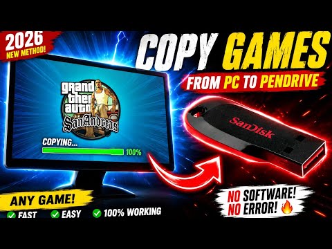 How to Copy Games from PC to Pendrive (2026)✓ || In 1 Min