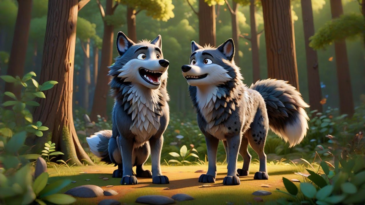 Three Fuzzy Wolves Howl at Noon | Animal Song for Kids | Fun Counting ...