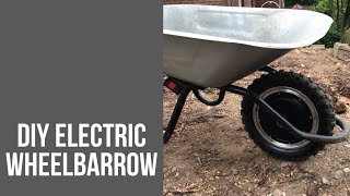 DIY electric wheelbarrow with hub motor