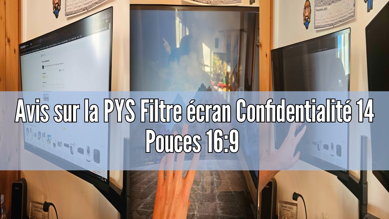 Filtre écran Confidentialité 17,3 Pouces PYS - Amovible, Anti-espionnage Pour Ordinateur Portable