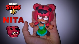 Making brawl stars Nita - (clay art) 🐻