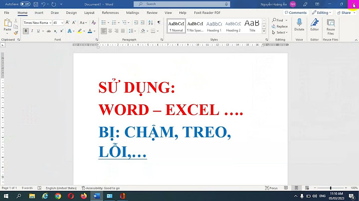 Word 2023 bị lỗi no responding lúc làm việc