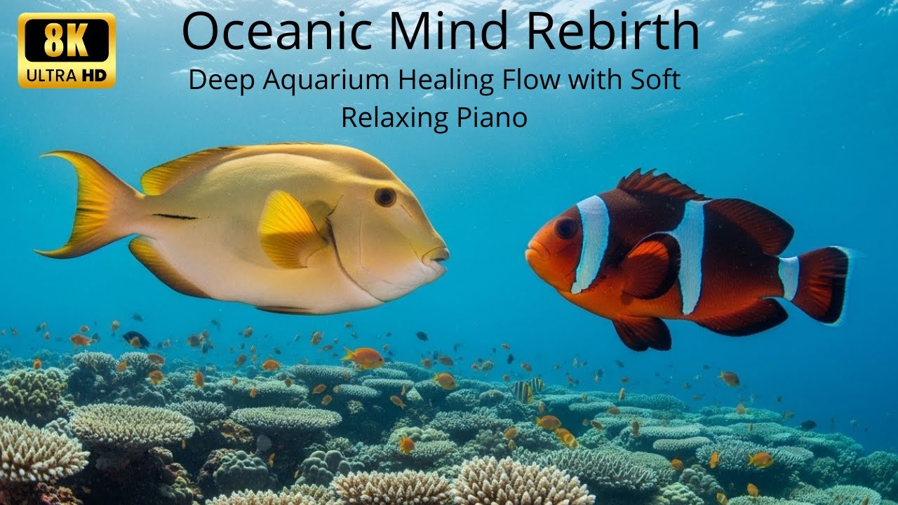 Oceanic Mind Rebirth: Deep Aquarium Healing Flow with Soft Relaxing Piano