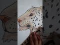 Leopard drawing | leopard colourful drawing #howtodraw #video|leopard portrait