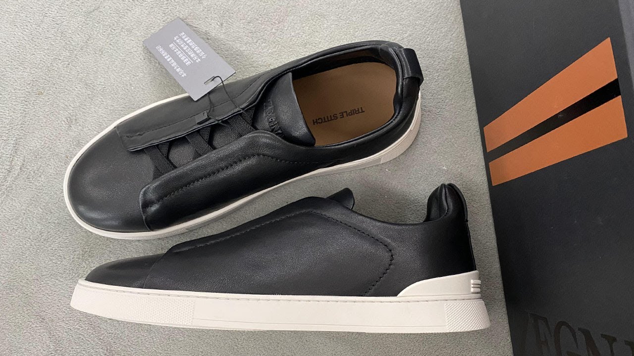 ZEGNA BLACK DEERSKIN TRIPLE STITCH™ SNEAKERS REVIEW From Supkicks