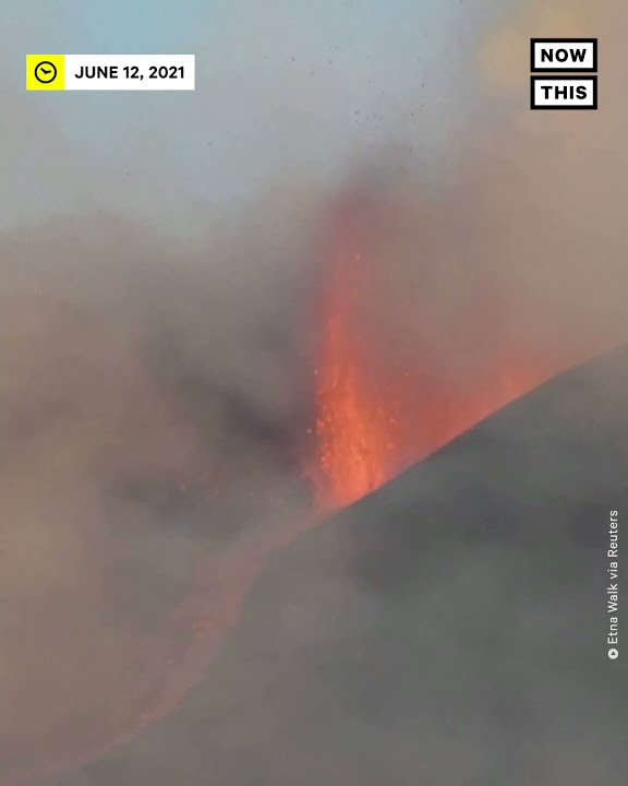 Mt. Etna Erupts at Sunset #Shorts