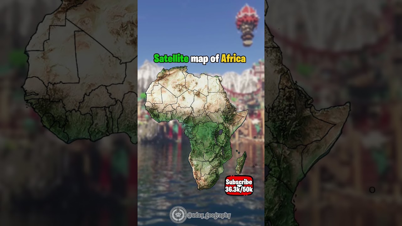 Satellite map of Africa