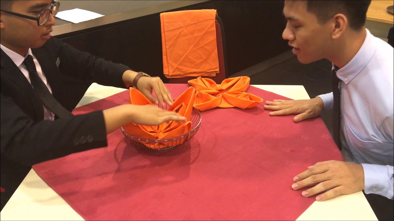OBM LESSON PLAN NAPKIN FOLDING YouTube